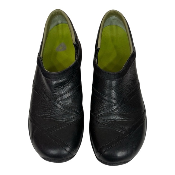 Merrell Primo Patch Black Leather Slip-On Comfort Clog Shoes Size 11 - Picture 3 of 11